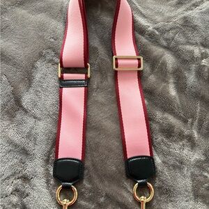Marc Jacobs Pink and Burgundy Adjustable Shoulder Strap with Gold Hardware